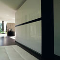 Route sliding wardrobe doors with high gloss finish