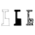 Serif font inspired stool